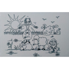 10101 - Sheep Canvas Table