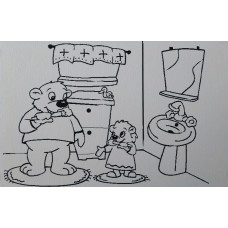 10108 - Bear canvas table